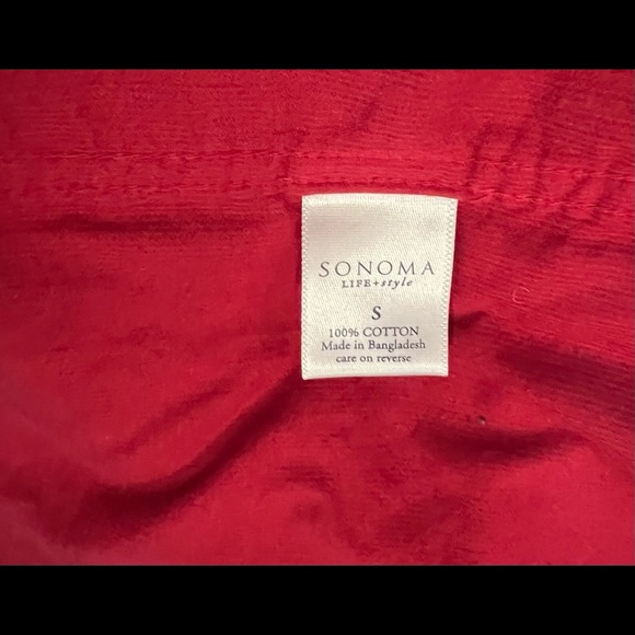 Sonoma Red Corduroy Button-Down Shirt Size Small - Picture 8 of 8